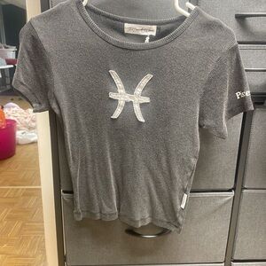 Gray Pisces Zodiac T-Shirt